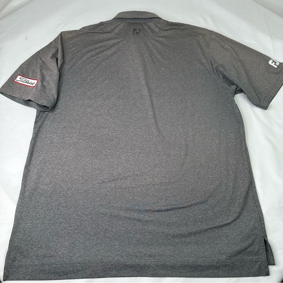 Foot Joy Polo Shirt Mens XL Gray Heather Golf Titleist Tour Logo - Picture 10 of 11